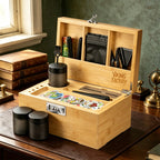 Natural Bamboo Stash Box Gift Set