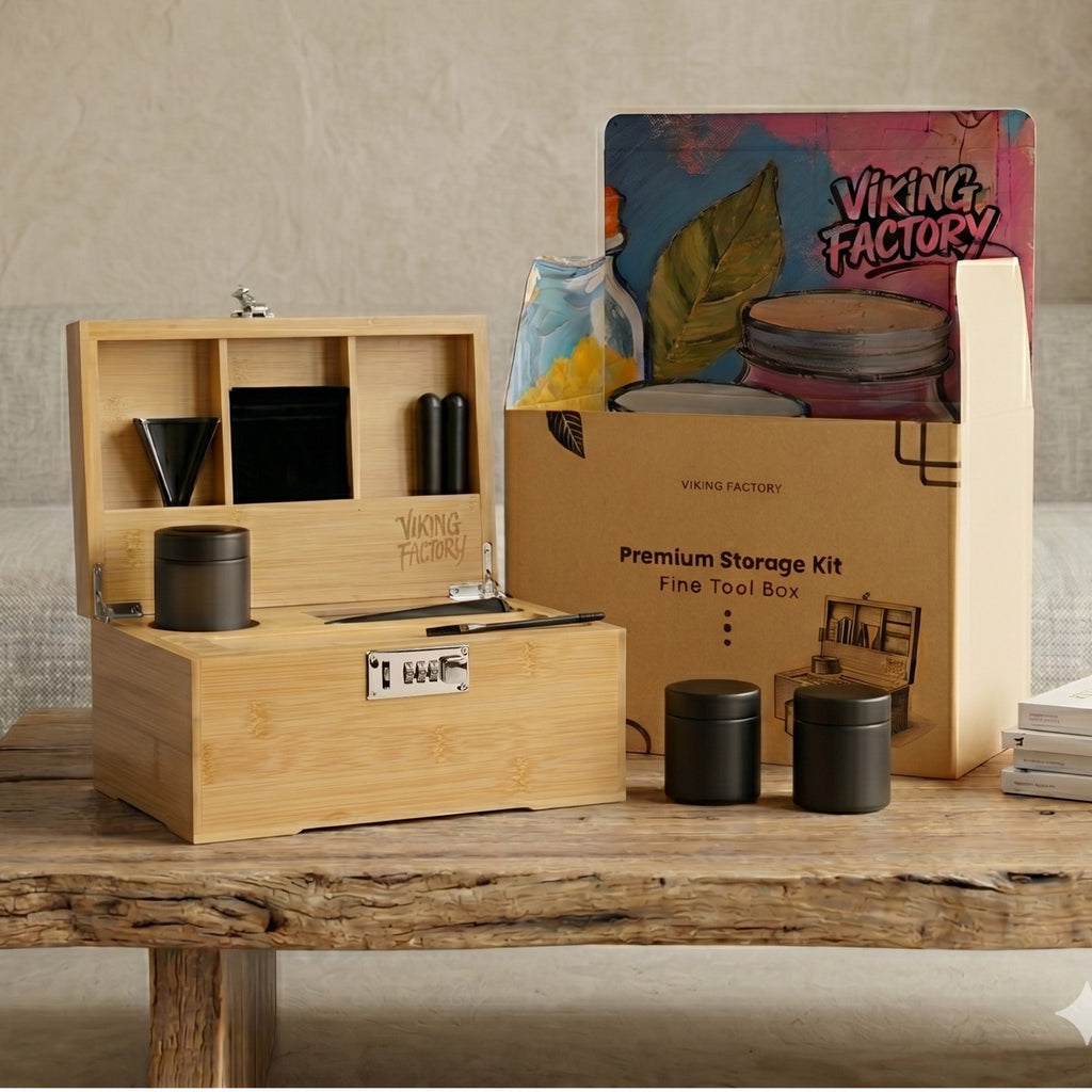 Natural Bamboo Stash Box Gift Set