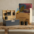 Slate Blue Bamboo Stash Box Gift Set