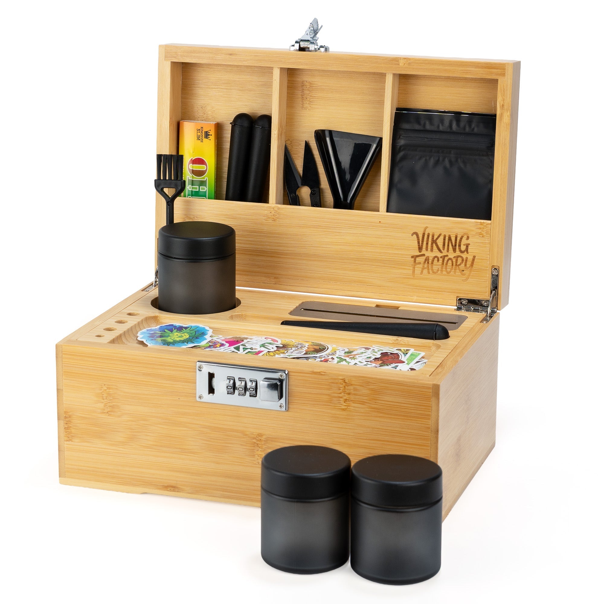 Natural Bamboo Stash Box Gift Set