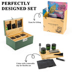 Forest Green Bamboo Stash Box Gift Set