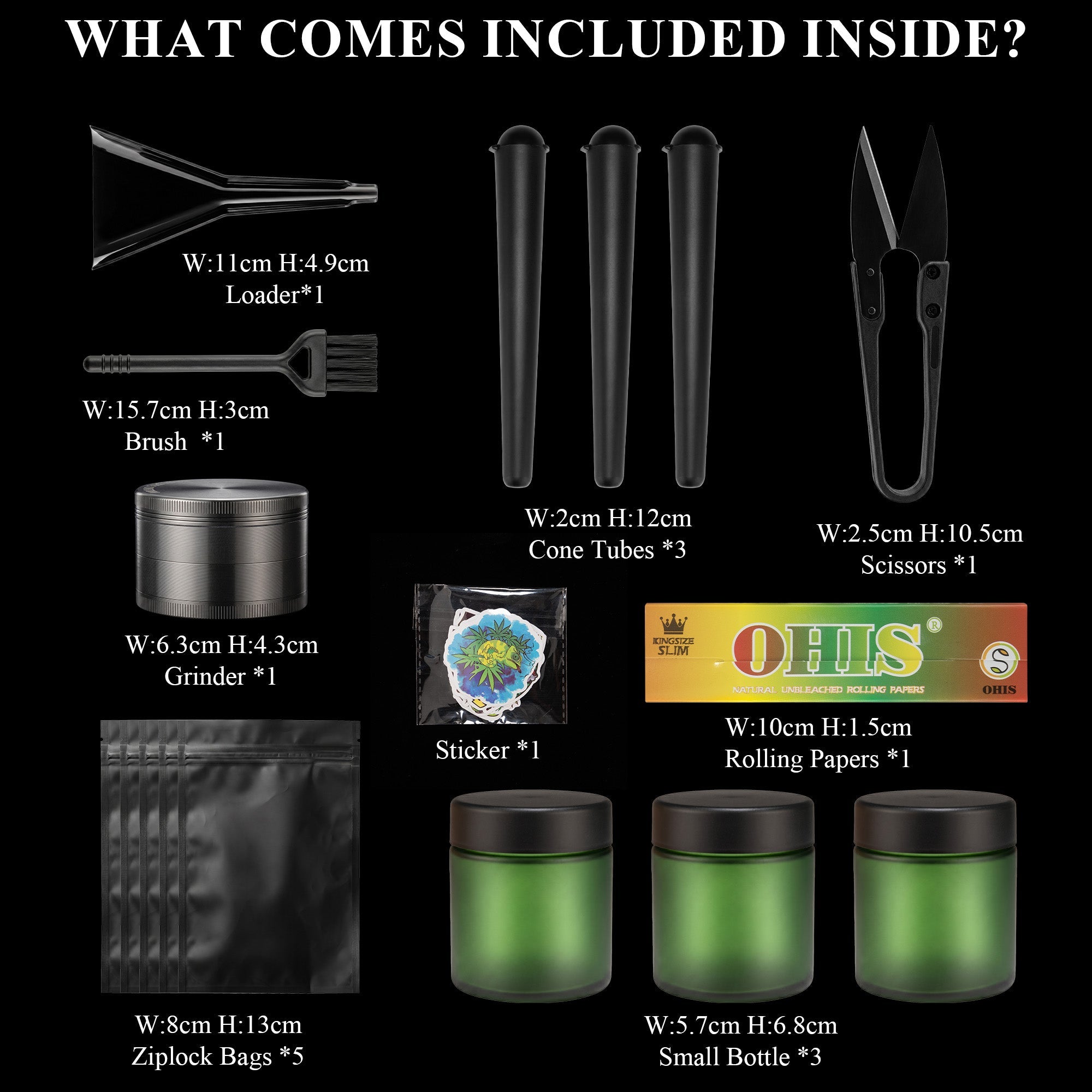 Forest Green Bamboo Stash Box Gift Set